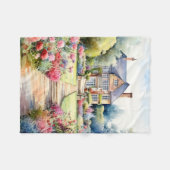 English Garden Landscape Fleece Deken (Voorkant (Horizontaal))