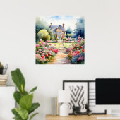English Garden Landscape Poster (Thuiskantoor)