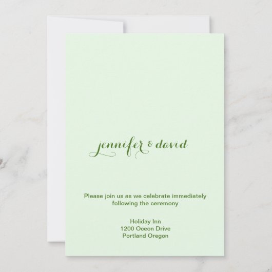 English Gardens Aangepaste huwelijksuitnodiging Kaart (Achterkant)