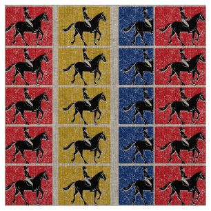 English Horse and Rider Stof