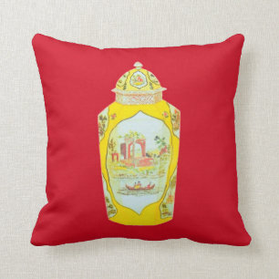 ENGLISH JAR PILLOW RED KUSSEN