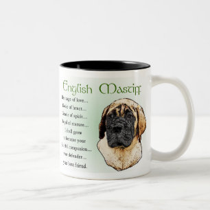 English Mastiff Art Gifts Tweekleurige Koffiemok