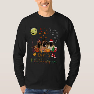 English Mastiff Dog Happy Hanksmas Family Xm T-shirt