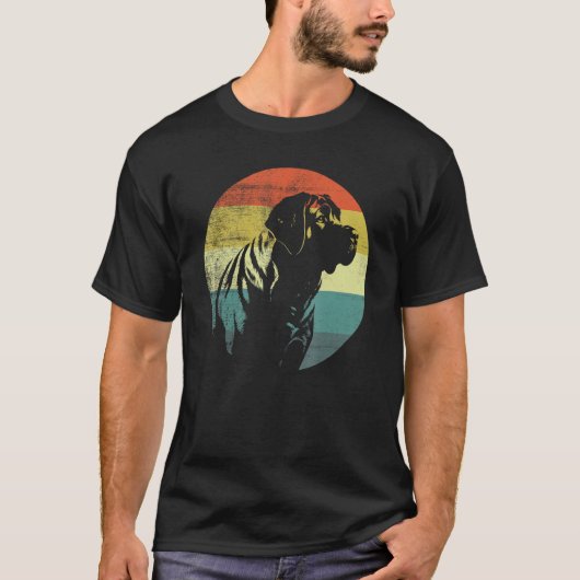 English Mastiff Dog Retro Design T-shirt (Voorkant)