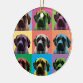 English Mastiff Pop-Art Ornament (Links)