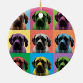 English Mastiff Pop-Art Ornament (Achterkant)