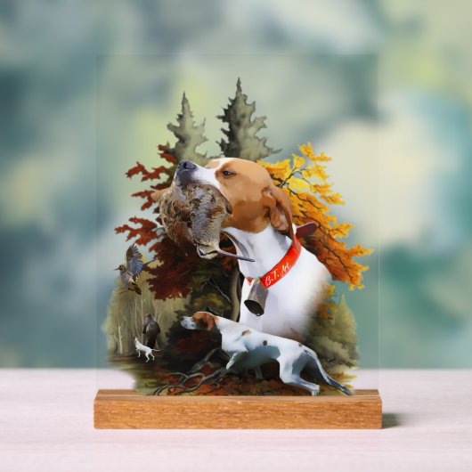 English Pointer  Acryl Bord (Neutraal)