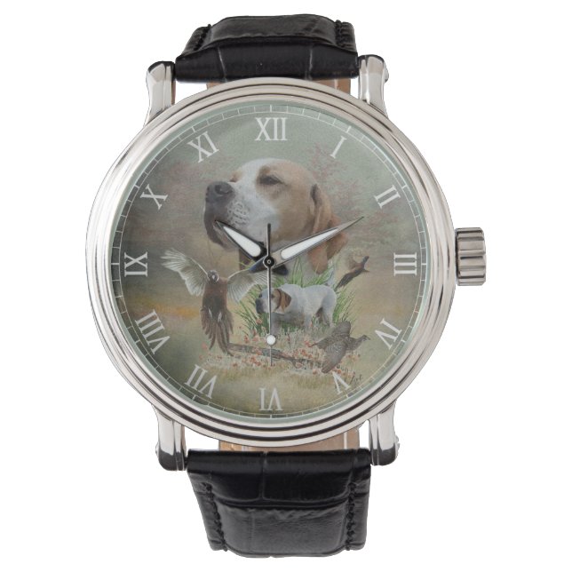 English Pointer  Horloge (Voorkant)
