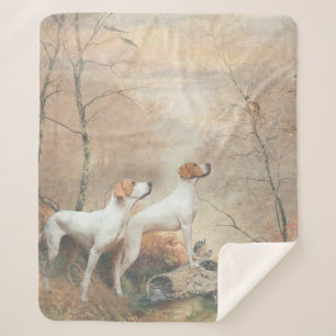 English Pointer jaagt op de fazanten Sherpa Deken