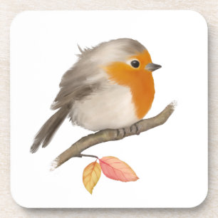 English Robin Bird Bier Onderzetter