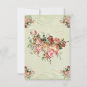 English Rose Bouquet,  in Modern Swirl Leaf Kaart (Achterkant)