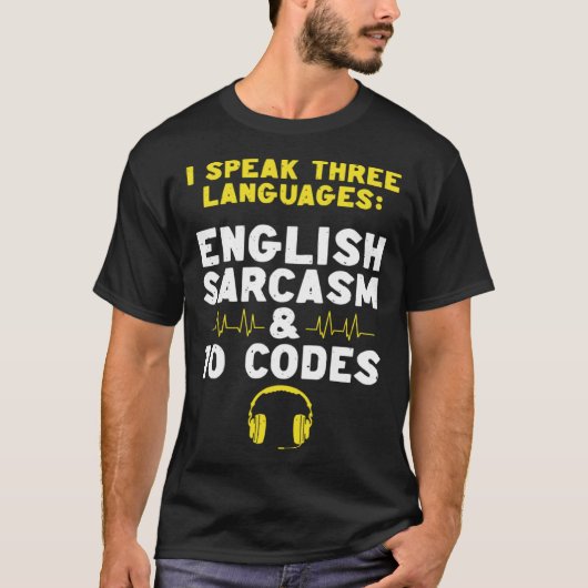 English Sarcasm 10 Codes Dispatch Operator 911 Dis T-shirt (Voorkant)