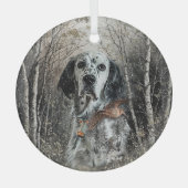 English Setter Glas Ornament (Voorkant)