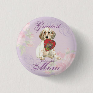 English Setter Heart mama Ronde Button 3,2 Cm