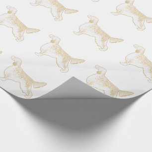 English Setter Hondenras Illustration Silhouette Cadeaupapier