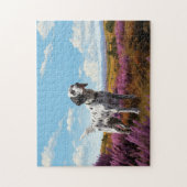 English Setter op de hei Legpuzzel (Verticaal)