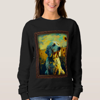 English Setter Painting Sunflower Flower Mom Women Trui