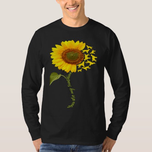 English Setter Sunflower T-shirt (Voorkant)