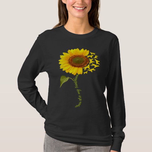 English Setter Sunflower T-shirt (Voorkant)