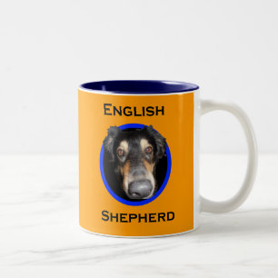 English Shepherd Big Nose Tweekleurige Koffiemok