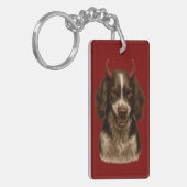 English Springer Spaniel Angel / Devil keychain (Voorkant Links)