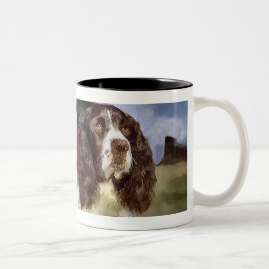 English Springer Spaniel Art Gifts Tweekleurige Koffiemok (Rechts)