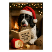 English Springer spaniel Cheese Tax Christmas card (Devant)