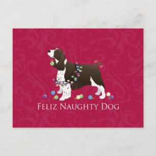 English Springer Spaniel Christmas Design Feestdagenkaart