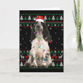 English Springer Spaniel Dog Christmas Ugly Sweate Kaart (Voorkant)