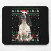 English Springer Spaniel Dog Christmas Ugly Sweate Muismat (Voorkant)