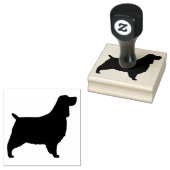 English Springer Spaniel Hondenras Silhouette Rubberstempel (Gestempeld)