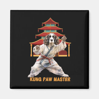 English Springer Spaniel Karate Martial Arts Dog L Magneet