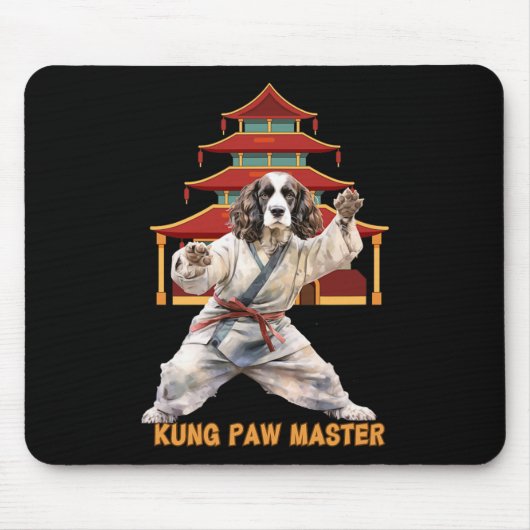 English Springer Spaniel Karate Martial Arts Dog L Muismat (Voorkant)