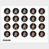 English Springer Spaniel Karate Martial Arts Dog L Ronde Sticker (Vel)