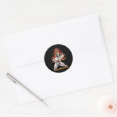 English Springer Spaniel Karate Martial Arts Dog L Ronde Sticker (Envelop)