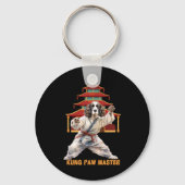English Springer Spaniel Karate Martial Arts Dog L Sleutelhanger (Voorkant)