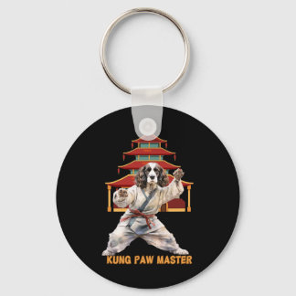 English Springer Spaniel Karate Martial Arts Dog L Sleutelhanger