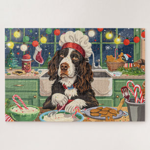 English Springer Spaniel Kerstbakken: Feestelijk Legpuzzel