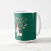 English Springer Spaniel Kerstreindeer Dog Koffiemok (Voorkant rechts)