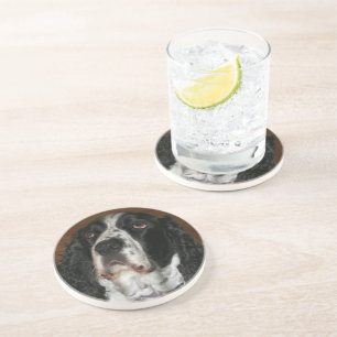 English Springer Spaniel Pet Photo Sandstone Zandsteen Onderzetter