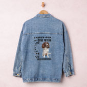 English Springer Spaniel Quote mam Dad Print, Hunt Denim Jacket (Hangar)