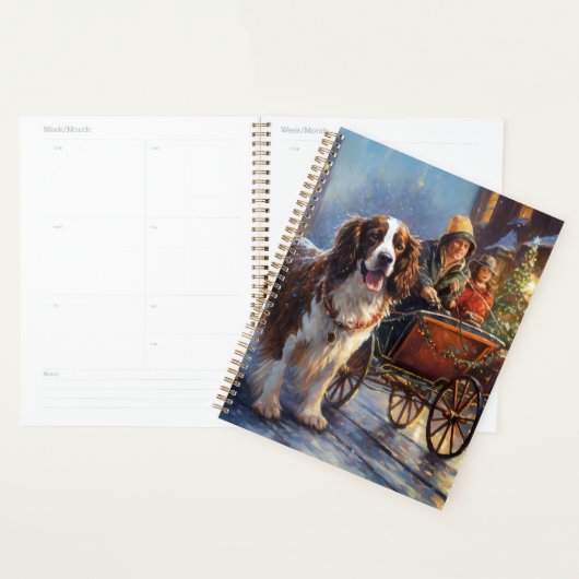 English Springer Spaniel Saison des Fêtes de Noël (Devant avec enveloppe)