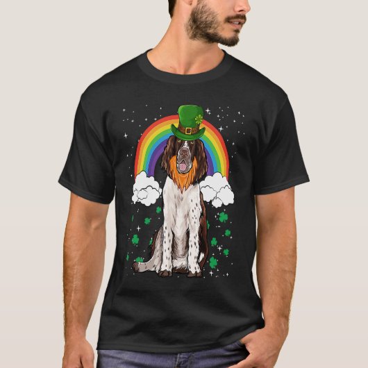 English Springer Spaniel St Patricks Day Leprechau T-shirt (Voorkant)
