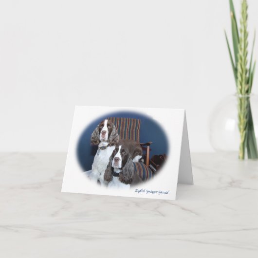 English Springer Spaniels Note Card Kaart (Voorkant)