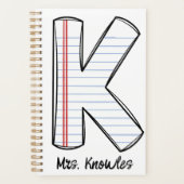 English Teacher Planner with Notebook Initial (Voorkant)