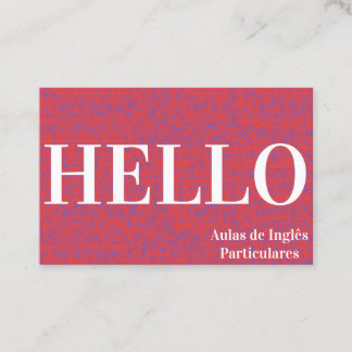 English Tutor Business Card Visitekaartje