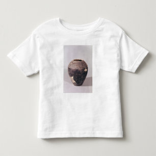 Engobe vase, versierd met golvende lijnen kinder shirts