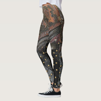 Engraded Imperial Samurai Leather Leggings