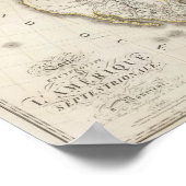 Engraved Map of North Amerika Poster (Hoek)