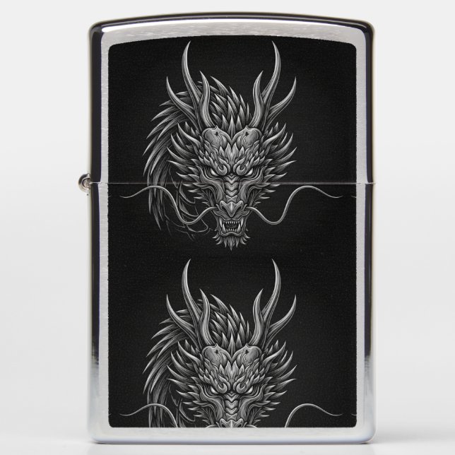 Engraved Silver Dragon Minimalist Cover Art (Voorkant)